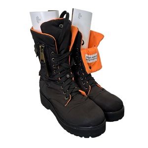 Dolls Kill Poster Grl Surplus Delta Kilo Flight 415 Boots Sz 9